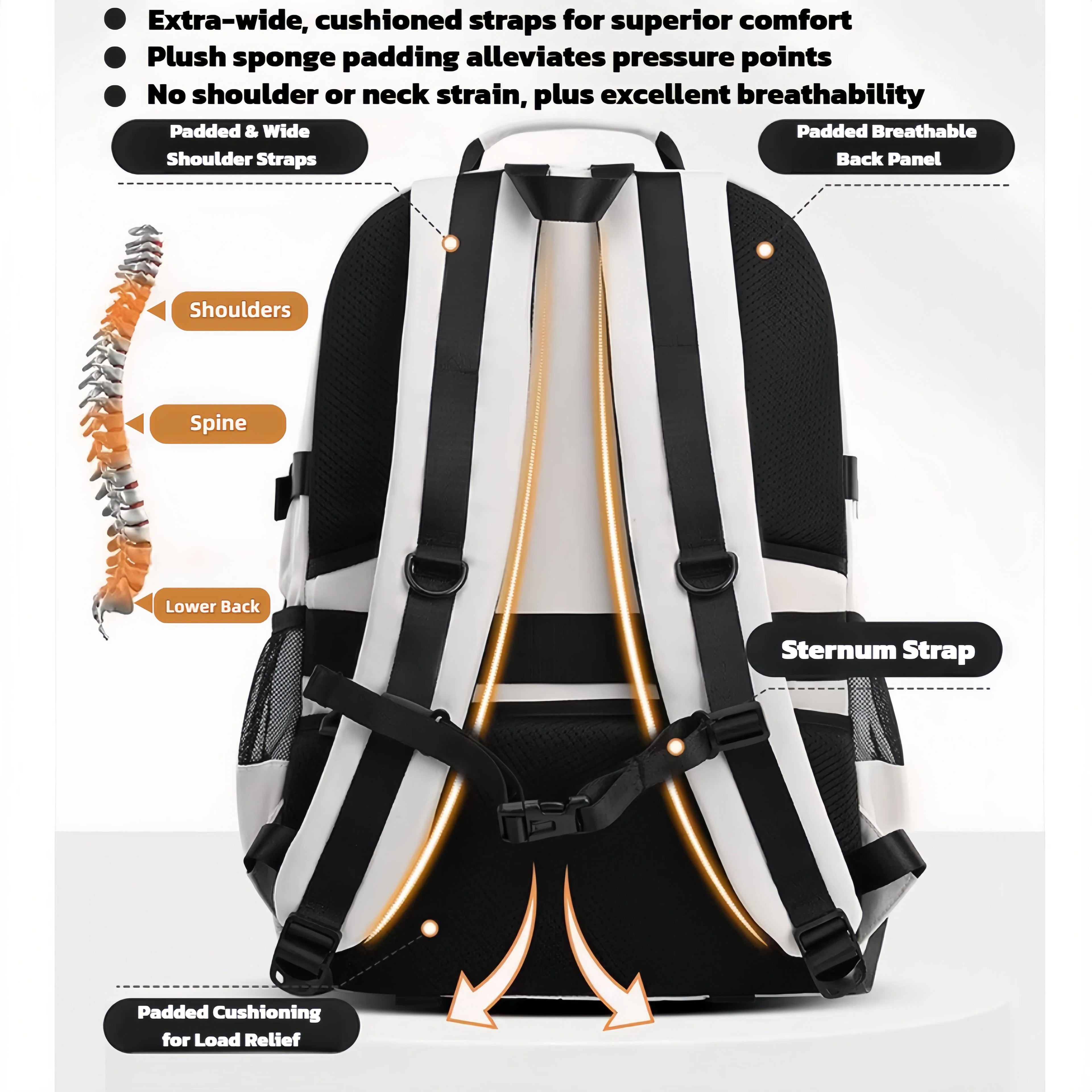 Fashion key chain large capacity travel college backpack