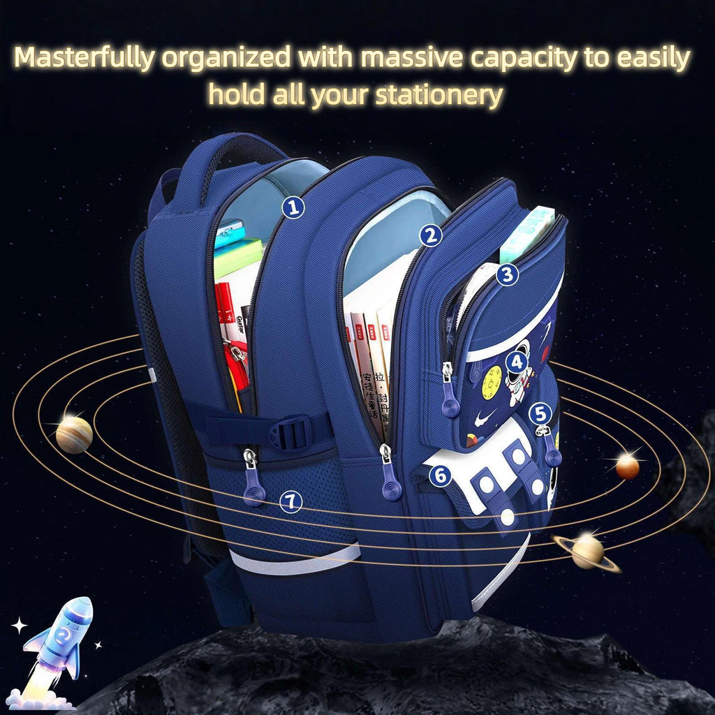 Astronaut-themed Kids Backpack set with accessories