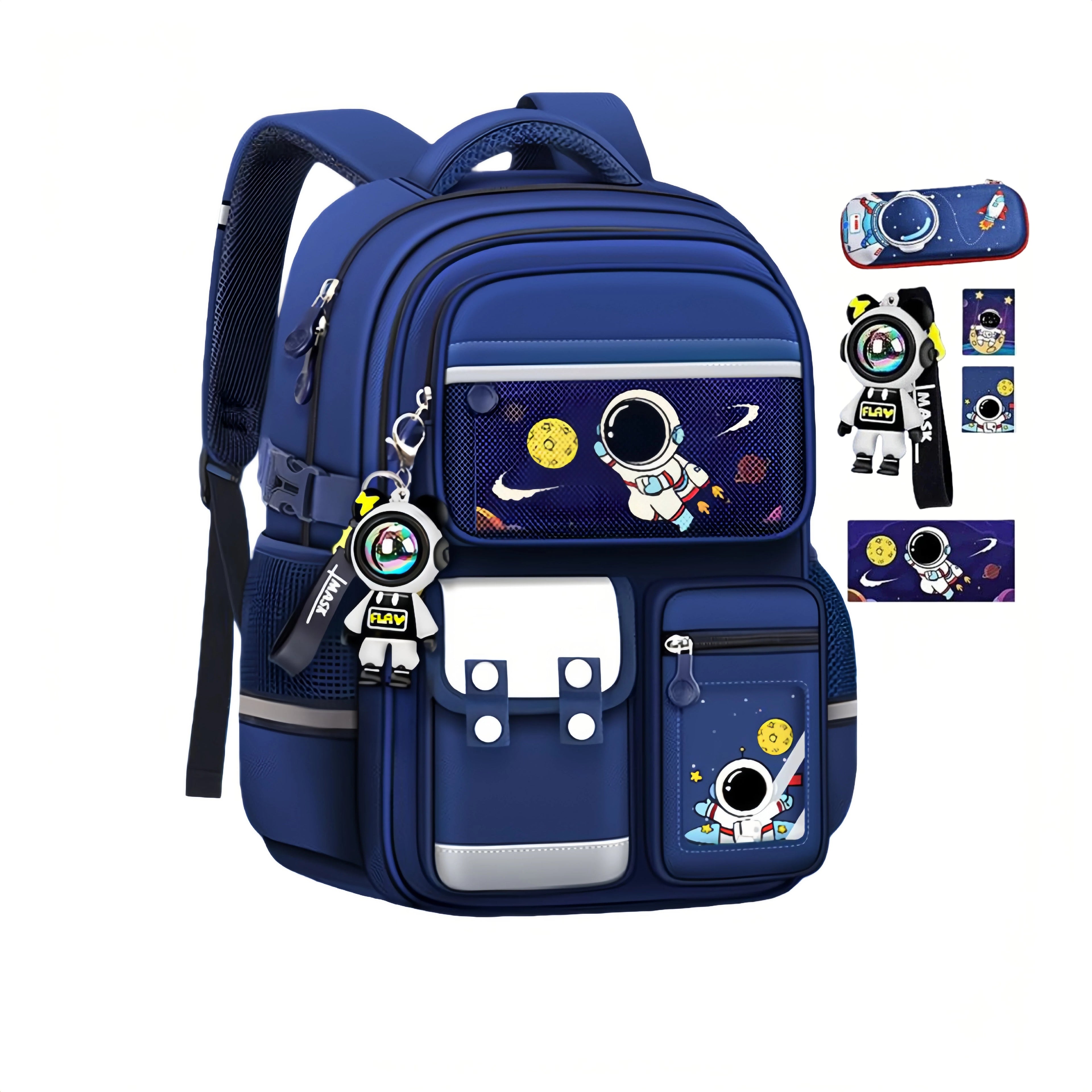 Astronaut-themed Kids Backpack set with accessories