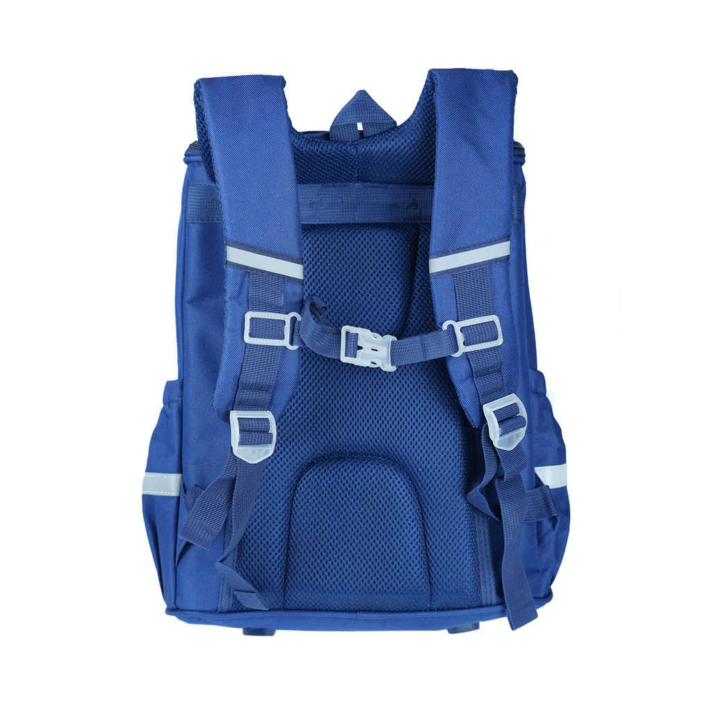 Fully-expanded 3D embossed cartoon graphics style elementary school kids backpack
